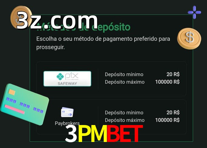 O cassino 3PMBETbet oferece uma grande variedade de métodos de pagamento